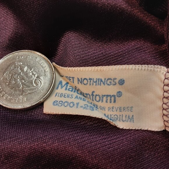 Vintage Plum Nylon Satin Half Slip – Sweet Nothings by Maidenform Size M - Picture 6 of 6